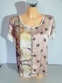 LOLA by little West 8  Damen Shirt  T-Shirt  Gr. M  rosa Sterne Kurzarm Stylisch