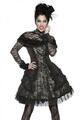 Premium Vampirkostüm Halloweenkostüm schwarz grau Vampir Damenkostüm Gr S