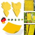 1-100PCS Gelbtafeln Gelbsticker Insektenfalle Fruchtfliegenfalle mit Umhängeband