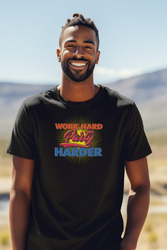 Work hard Party harder T-Shirt Motiv Funshirts Geschenk