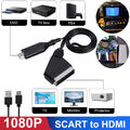 SCART zu auf HDMI Konverter Kabel Video Audio Adapter Wandler für DVD HD TV 1M