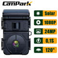 24MP Wildkamera Solar 1080P Jagdkamera IR Nachtsicht Überwachungskamera Akku DE