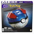 Mattel HMW04 - Mega - Pokémon - Superball mit Lichtern, 300 Teile