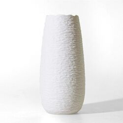 Dekovase aus Keramikvase weiß modern Blumenvase 22 cm Trockenblumen Vase