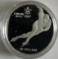 Kanada 20 Dollar Silber 1985 Eisschnelllauf 1988 PP