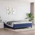 vidaXL Boxspringbett Blau 160x200 cm Stoff