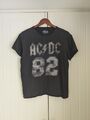 Reckless Apparel AC/DC T-Shirt mittelverblasst schwarz Baumwolle