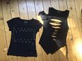 Gothic Kleidung Paket Queen of Darkness S T-shirt Cutout Spitze Mesh Ketten EMP