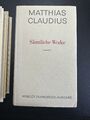 Matthias Claudius — Sämtliche Werke. Winkler Weltliteratur Dünndruckausgabe