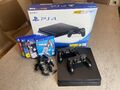 Sony PlayStation 4 Slim 500GB - Jet Black mit 2 Controllern Inkl. 4 PS4 Spielen