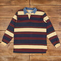 Vintage Rugby T-Shirt L 90er Jahre Outdoor langarm mehrfarbig T-Shirt