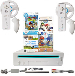 original Nintendo Wii Konsole Set 4 Spielen Mario Kart, Sports, 4 Controller uvm