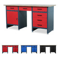 Werkbank mit Arbeitsplatte Werktisch mit 6 Schubladen Schließfach MDF Platte