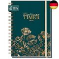 Kalender 2024 A5 "Lieblings-Timer" [Green Poppy] Terminplaner Ringbuch,