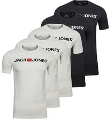 Jack and Jones Herren T-Shirt Tee im 5er Spar Set