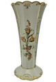 große Neu Tettau Porzellan kannelierte Trompeten Vase 27cm hoch 13cm Ø ab 1968