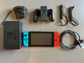 Nintendo Switch Konsole mit Joy-Con - Neon-Rot/Neon-Blau/Grau inkl. Tasche