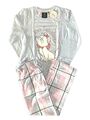 Disney Aristocats Katze Damen Pyjama Schlafanzug Lang Hausanzug Blau 2XS 32-34