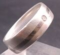 Rhodium 500 Silber 925 Ring Diamanten 0,04