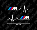 2x 20 cm M Herzschlag Aufkleber für BMW M3 M4 M5 Tuning Sticker Decal Heartbeat