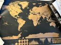 Rubbel Weltkarte Scratch Off World Map Poster XL Landkarte zum Rubbeln 80x60cm