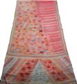Pure Krepp Seide Saree 100% Seide Sari Indisch Vintage Bedruckter Stoff PCSS2467