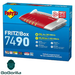 AVM FritzBox 7490 1300 Mbps WLAN Router / Fritz!Box VDSL/ADSL, deutsche VersionDE Fachhänder | kein Branding | //wie neu// | DHL | WoW