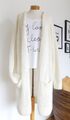 10 Days Oversized Long Grob Strick Jacke Mohair S/M Blogger Knit Merino Wolle