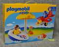 Playmobil 6050 Urlaubsspaß mit Flugzeug Boot Sonnenschirm Clownfisch 1.2.3 Neu