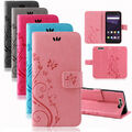 ZTE Handy Tasche Handyhülle Wallet Schutz Hülle Blumen Flip Cover Buch Case Etui