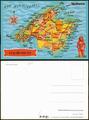 Postales Mallorca Mallorca (Balearen Insel) Landkarte Map 1980