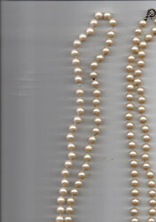 Perlenkette-Kunstperle-, Modeschmuck, 120cm, Top