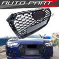 RS4 Kühlergrill Wabengrill Schwarz für AUDI A4 B9 Avant Limo S-Line S4 2015-2019