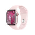 Apple Watch Series 9 41mm Aluminiumgehäuse mit Sportarmband - Hellrosa, S/M (GPS