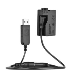 DR-E8 Dummy Akku mit DC Power Bank USB Adapter Kabel Ersatz für LP-E8 für EO Q2A