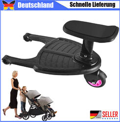 Buggy Board mit Sitz Kiddy Board Trittbrett Für Kinderwagen Rollbrett bis 25KG