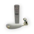 2 in 1 Remote Motion Plus Controller mit Nunchuk Weiss für Nintendo Wii