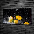 Wandbild aus Plexiglas® Druck auf Acryl 100x50 Essen & Getränke Zitronen Wasser