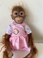 Pinky Reborn Neugeborenes Baby Affe Mädchen Puppen weich leben wie