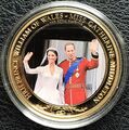 Cook Islands 2011 $ 1 Dollar vergoldete Kronmünze - William & Kate königliche Hochzeit