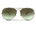 Ray-Ban Sonnenbrille Rb3025 Aviator Large Metal 9002/A6 Kupfer mit Grün Gläser