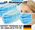 2000x EN14683 Gesichtsmaske Maske Mund-Nasen Mundschutz Einwegmaske OP MASKE