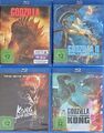 4 Blu-rays - Godzilla 1-4 - Godzilla + Godzilla II + Kong + Godzilla vs. Kong