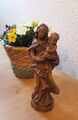 Maria mit Jesuskind kleine Holzfigur 20cm Handarbeit filigran geschnitzt
