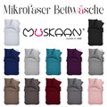 2-tlg Mikrofaser Uni Bettwäsche 135x200 155x220 200x200 Kissenbezug in 11 Farben
