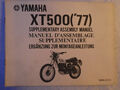 Yamaha   XT500 1977 ERGÄNZUNG Wartungsanleitung Handbuch Service Manual