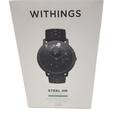 Withings Steel HR Sport Hybrid Multisport GPS Smartwatch Armbanduhr Schwarz Sili