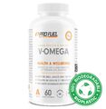 Omega 3 Kapseln 1000mg vegan aus Algenöl - 600 mg DHA + 300 mg EPA - 60 Kapseln