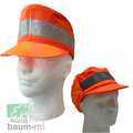 Warnschutz-Mütze Reflektorstreifen Jagd Signalfarbe orange Schirm Cap Bergmütze