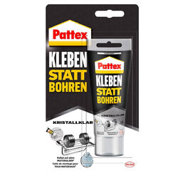 Pattex Montagekleber Baukleber - Kleben statt Bohren - Kristallklar - 1 x 90g